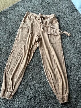 aerie Neutral Orange Tan Cotton Small Lounge pant Casual